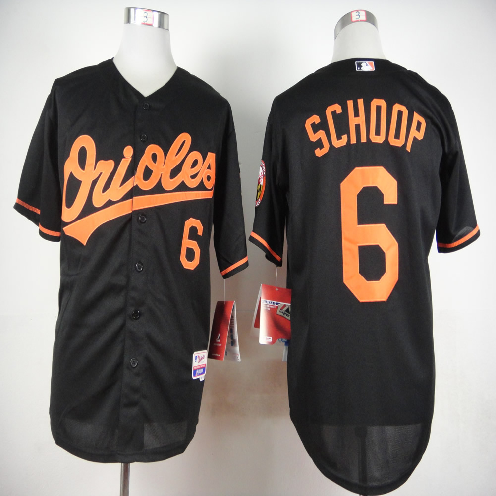 Men Baltimore Orioles 6 Schoop Black MLB Jerseys